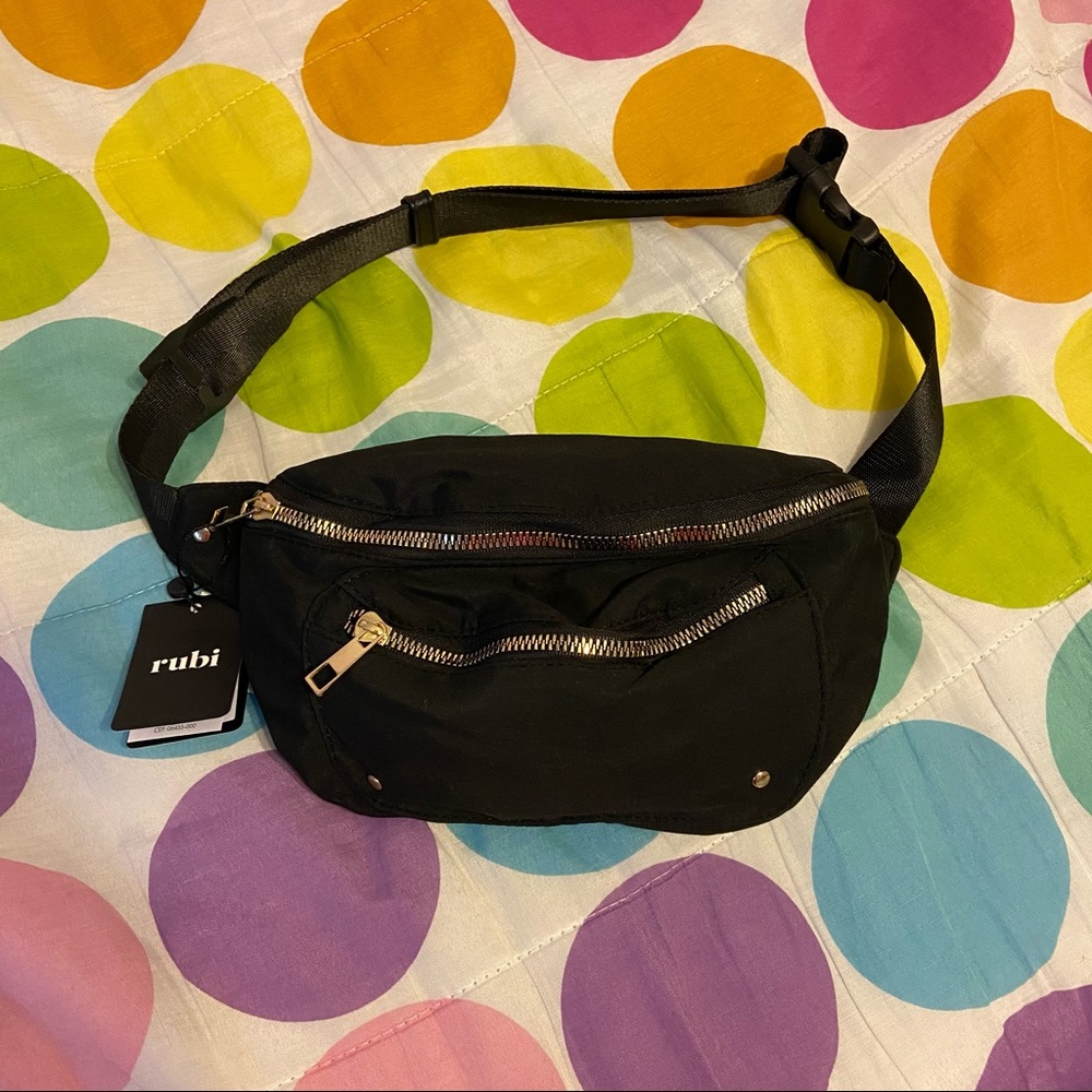 NWT black brazen belt bag